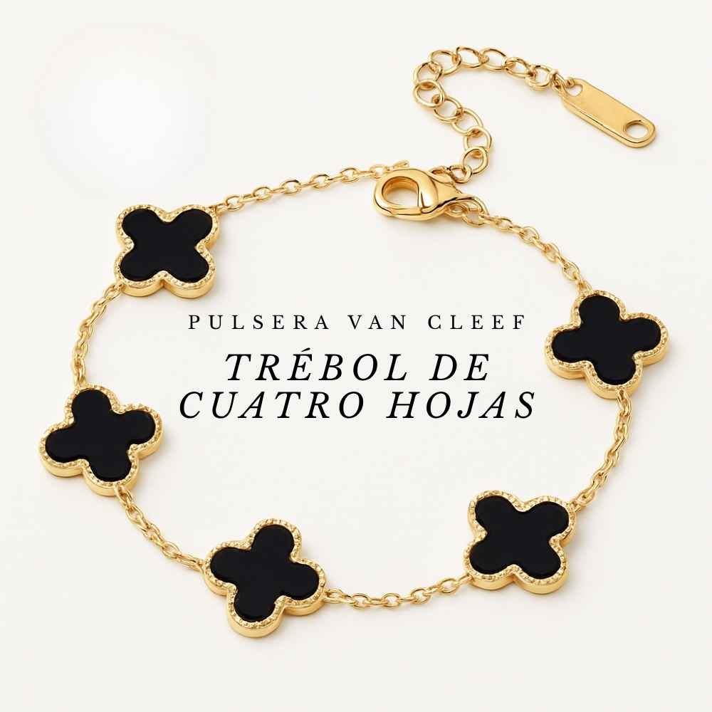 Pulsera Trebol Van Cleef | Baño de Oro + Caja Premium Gratis✨