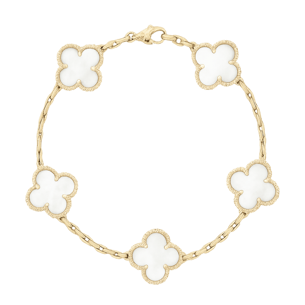 Pulsera Trebol Van Cleef | Baño de Oro + Caja Premium Gratis✨