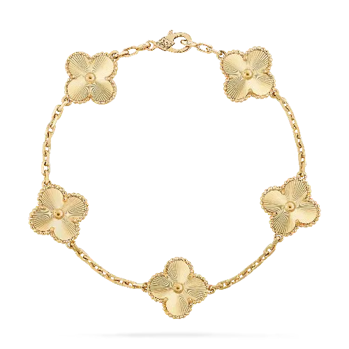 Pulsera Trebol Van Cleef | Baño de Oro + Caja Premium Gratis✨