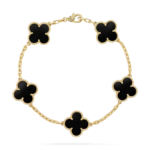 Pulsera Trebol Van Cleef | Baño de Oro + Caja Premium Gratis✨