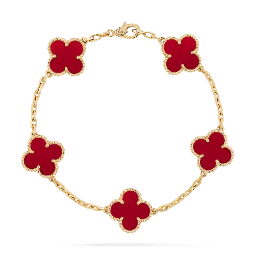 Pulsera Trebol Van Cleef | Baño de Oro + Caja Premium Gratis✨