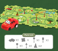 PUZZLE RACER® Pista 25 piezas armables + carro eléctrico