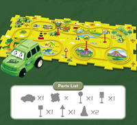 PUZZLE RACER® Pista 25 piezas armables + carro eléctrico