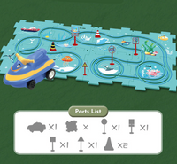 PUZZLE RACER® Pista 25 piezas armables + carro eléctrico