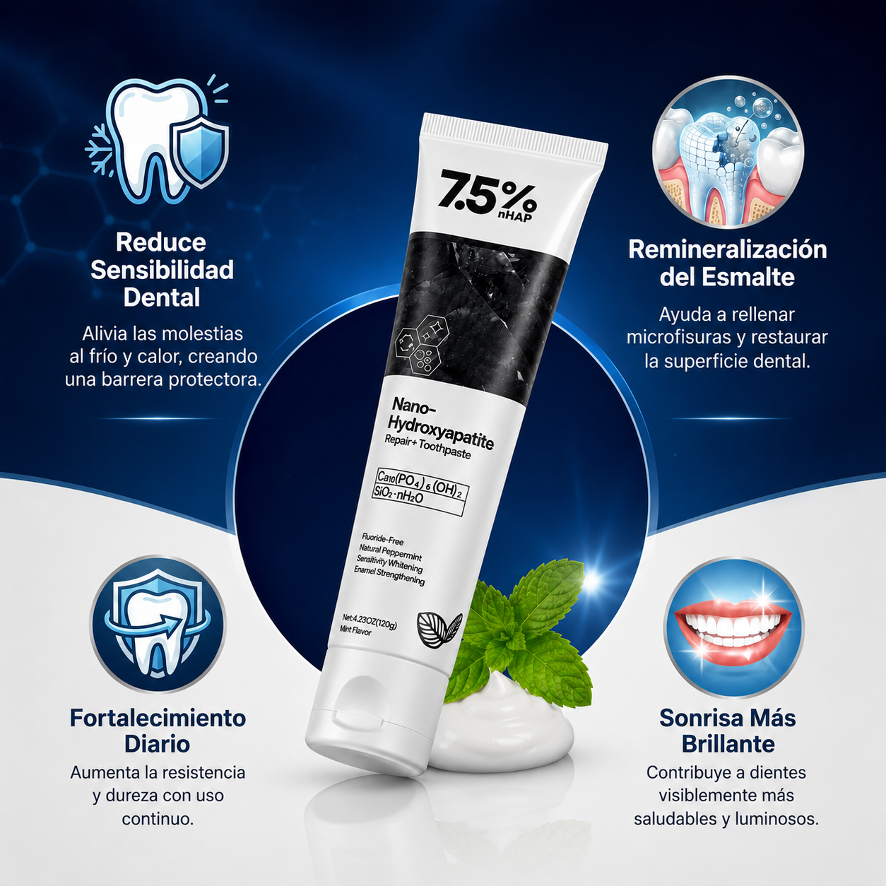 ¿Sensibilidad dental o esmalte débil? Repara tus dientes mientras los blanqueas