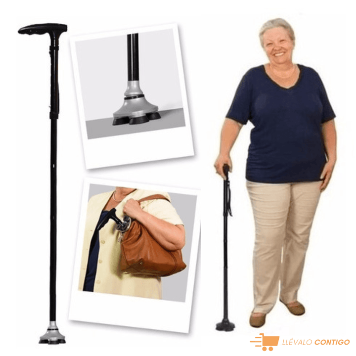 TRUSTY CANE® BASTÓN PLEGABLE CON LINTERNA