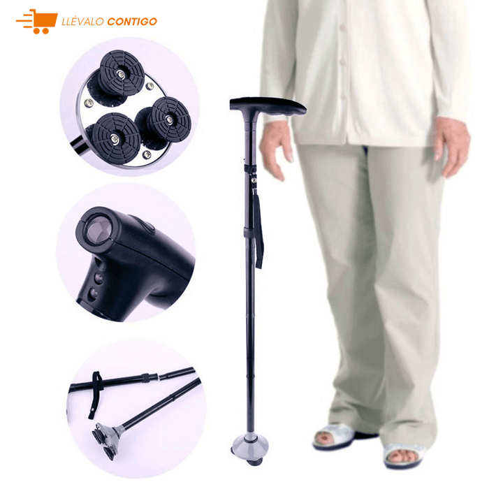 TRUSTY CANE® BASTÓN PLEGABLE CON LINTERNA