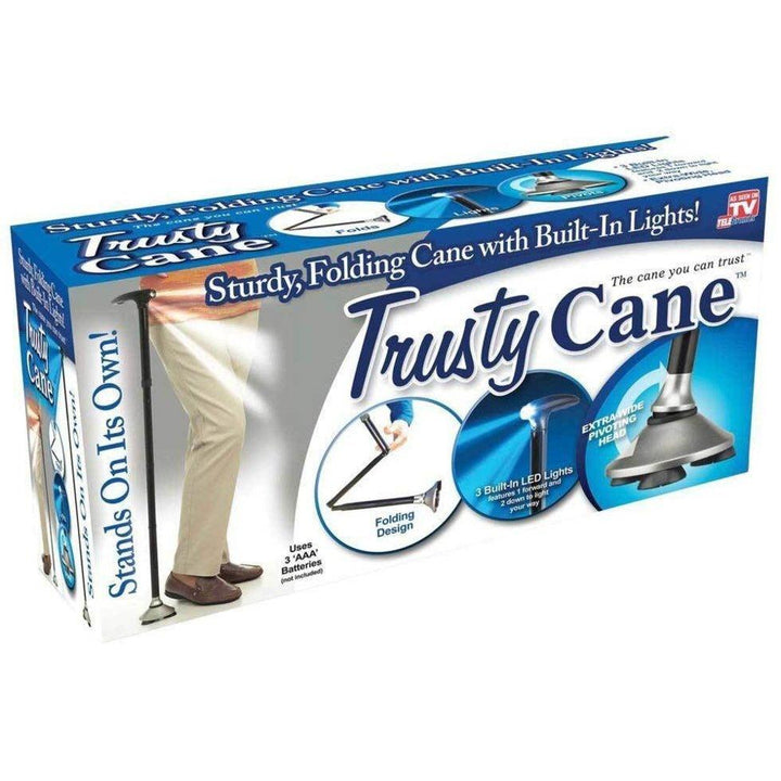 TRUSTY CANE® BASTÓN PLEGABLE CON LINTERNA